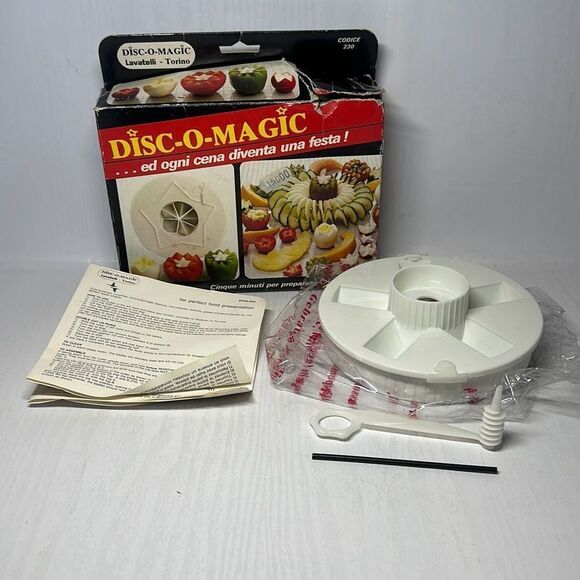 Vintage Disco Magic Lavatelli Torino Fruit Vegetable Slicer Food Presentation - Picture 1 of 6